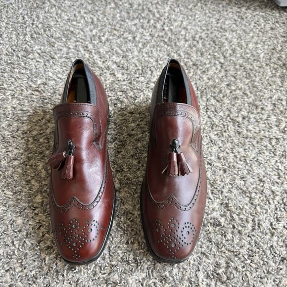 Nettleton Men’s Size 8.5 C Red Leather Slip On Tasseled Loafers Dress Shoe main image 9